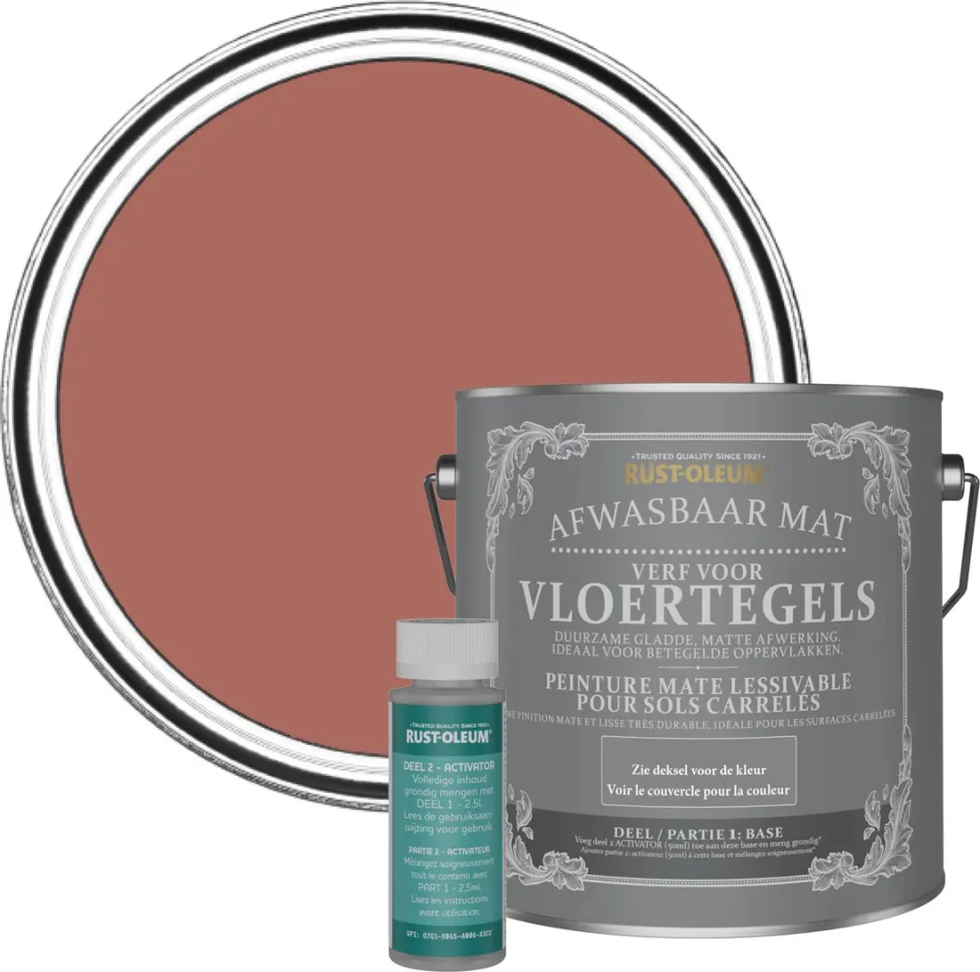 Rust-Oleum Rood Vloertegelverf Zalm 2,5L