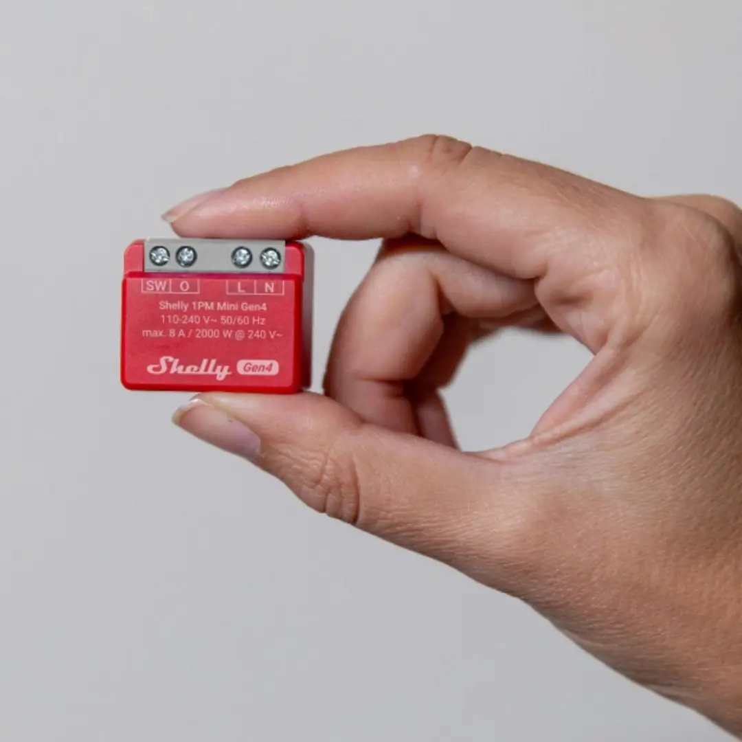 Shelly 1PM Mini Gen4 S4SW-001P8EU - Energie Module - Rood