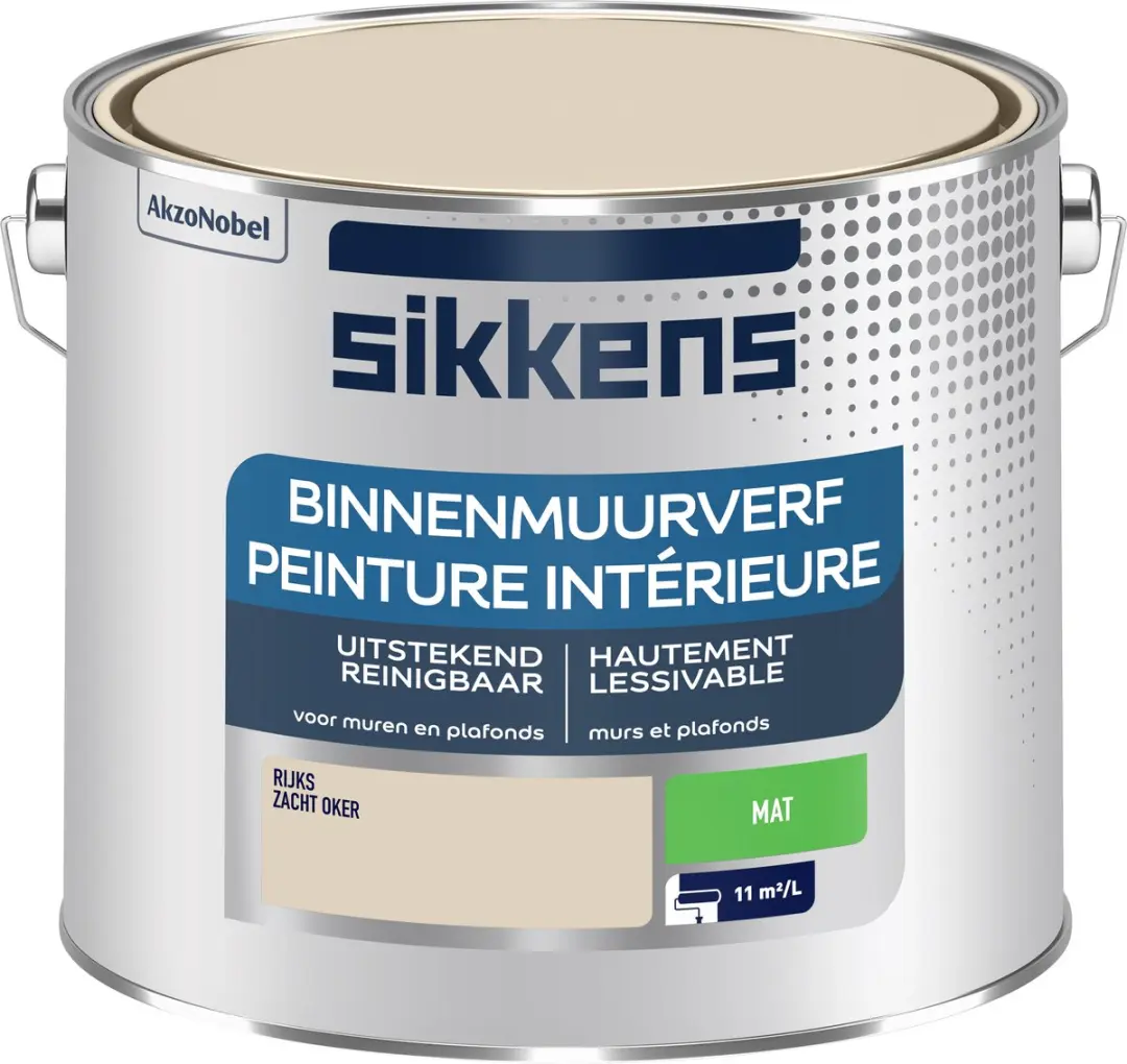 Sikkens Binnenmuurverf Mat Rijks Zacht Oker 2,5L