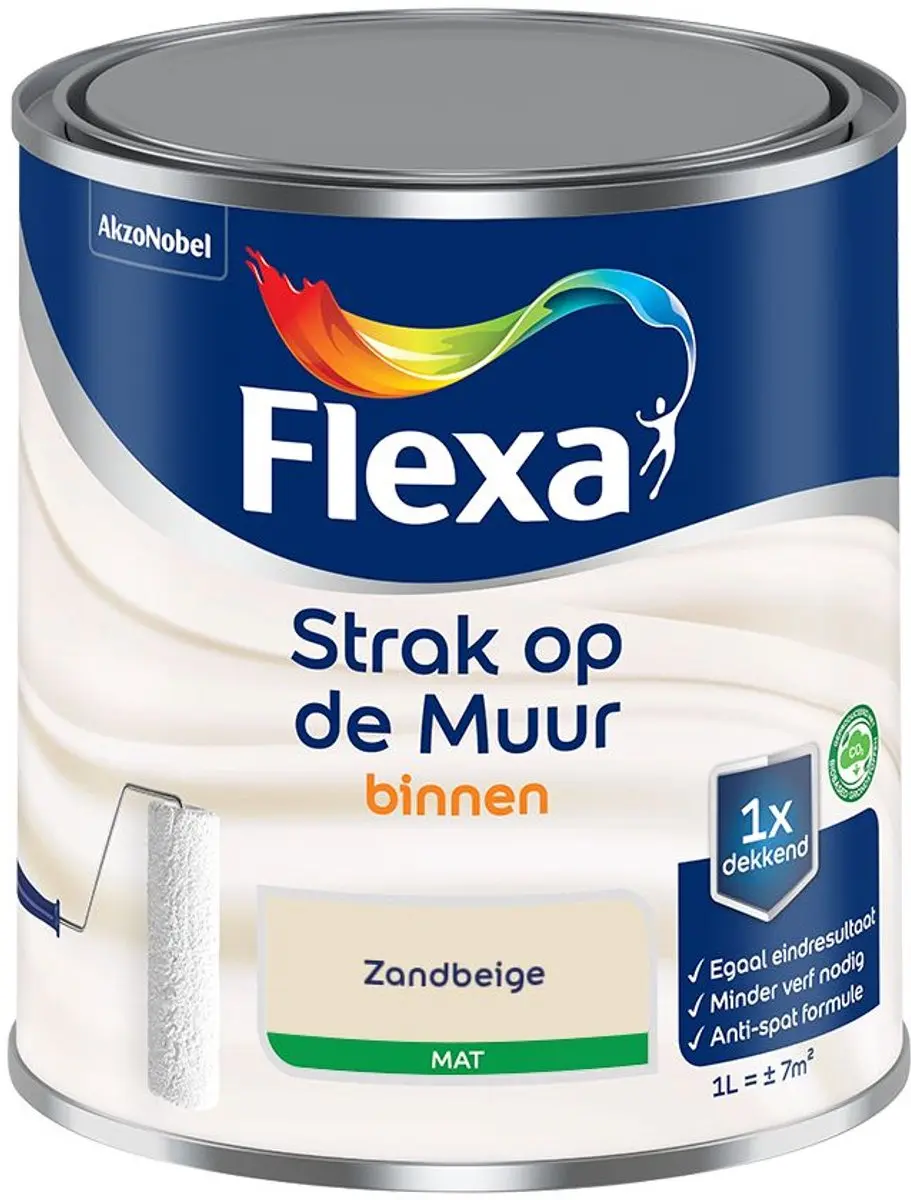 Flexa Strak Op De Muur Binnenmat Zandbeige 1L
