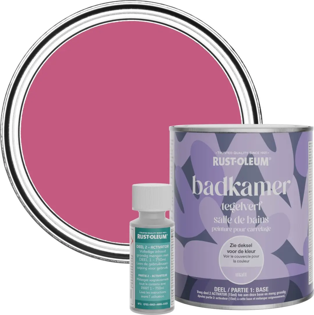 Rust-Oleum Roze Badkamer Tegelverf Matt Framboos 750ml