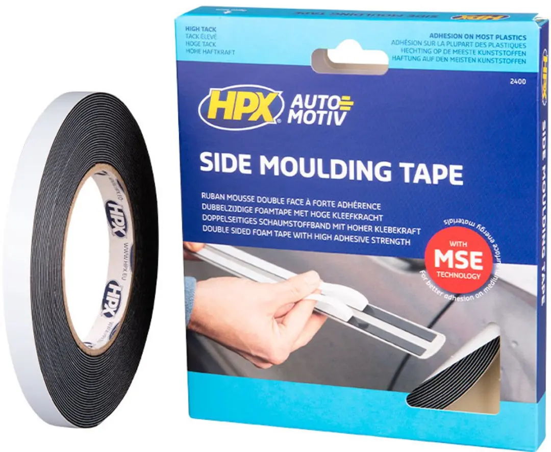 HPX Dubbelzijdige PE Bevestigingstape 12mm x 10m - Zwart