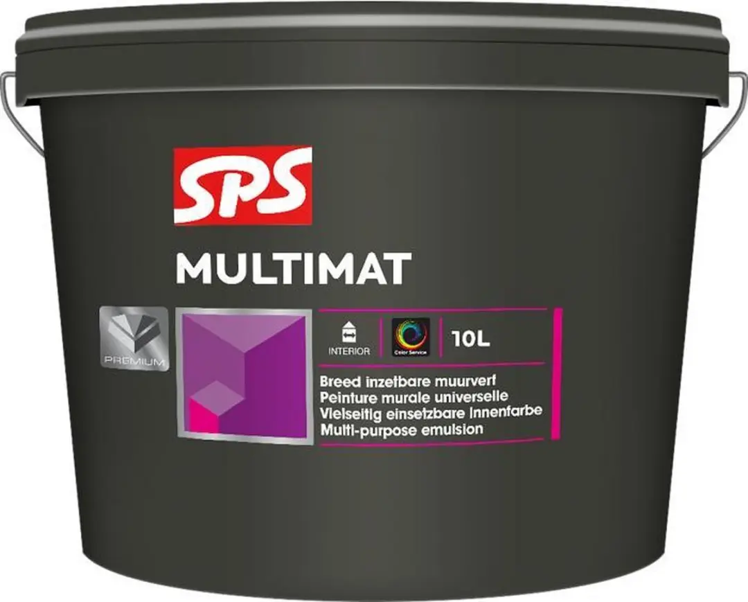 Sps Multimat Muurverf RAL 9010 10L