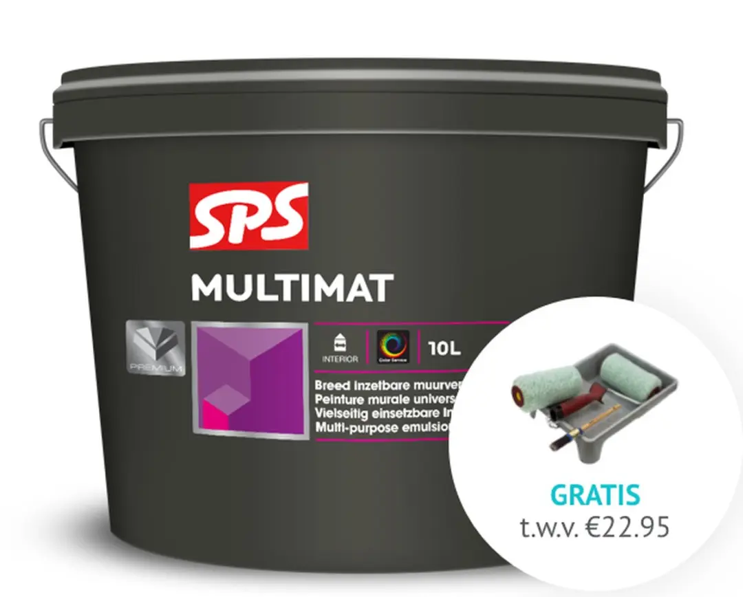 Sps Multimat Muurverf RAL 9010 10L - Wit