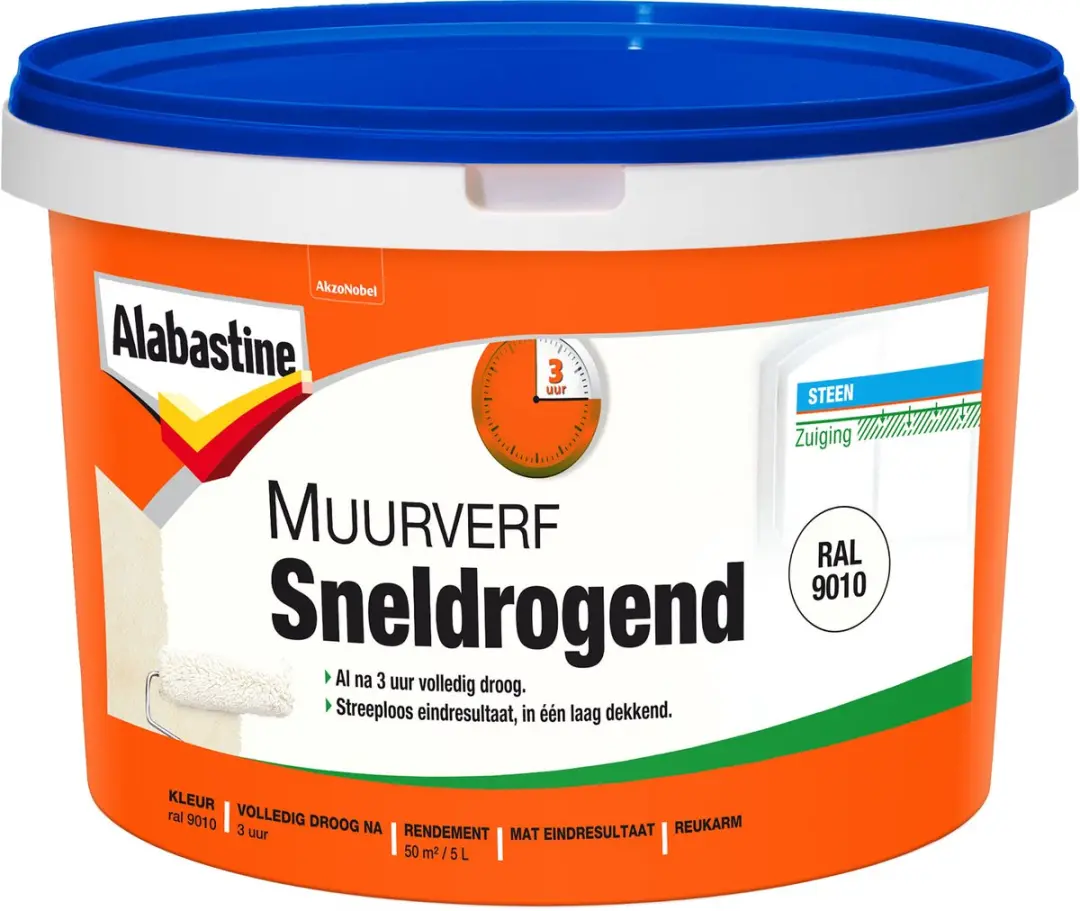 Alabastine Muurverf Sneldrogend RAL 9010