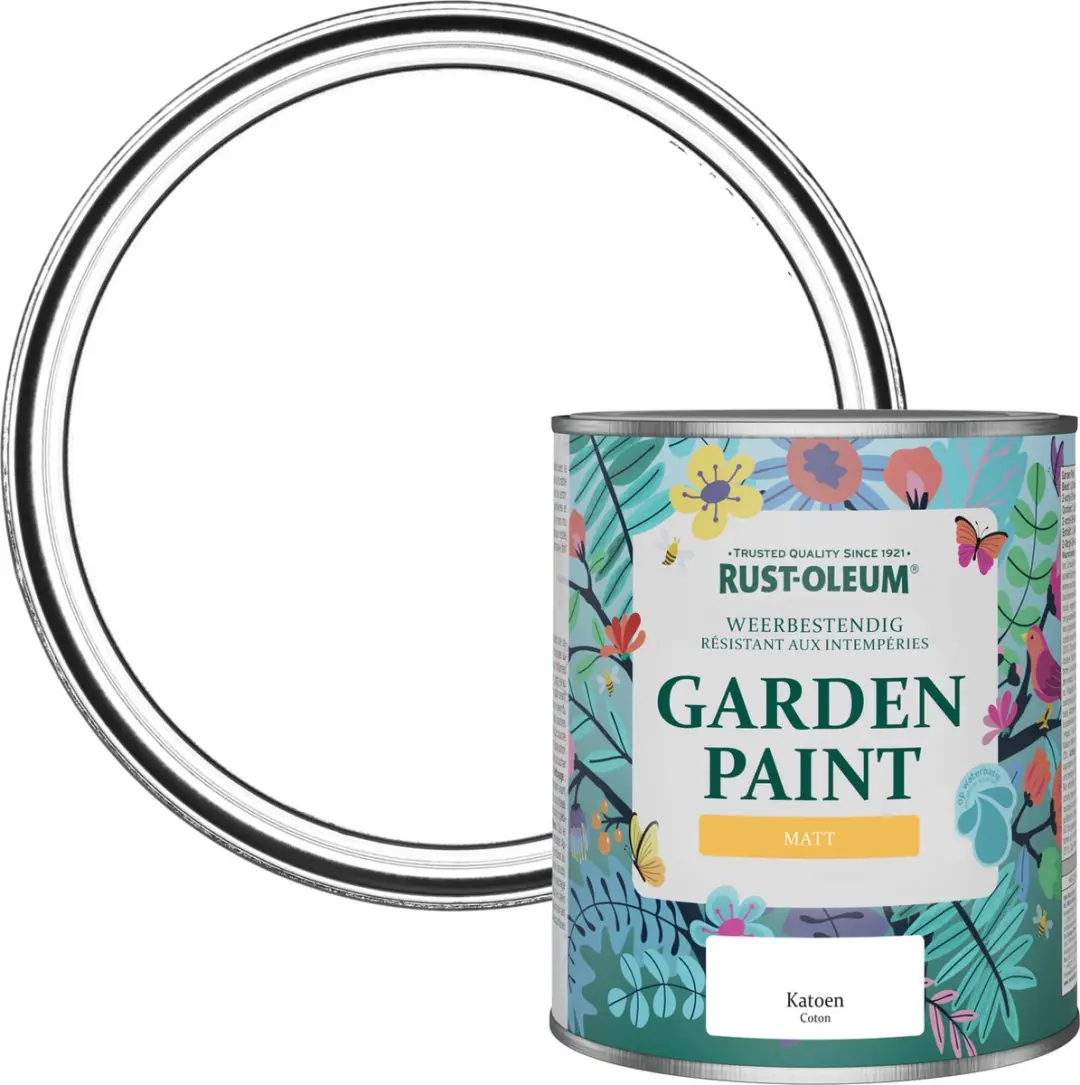 Rust-Oleum Wit Tuinverf Matt Katoen 750ml