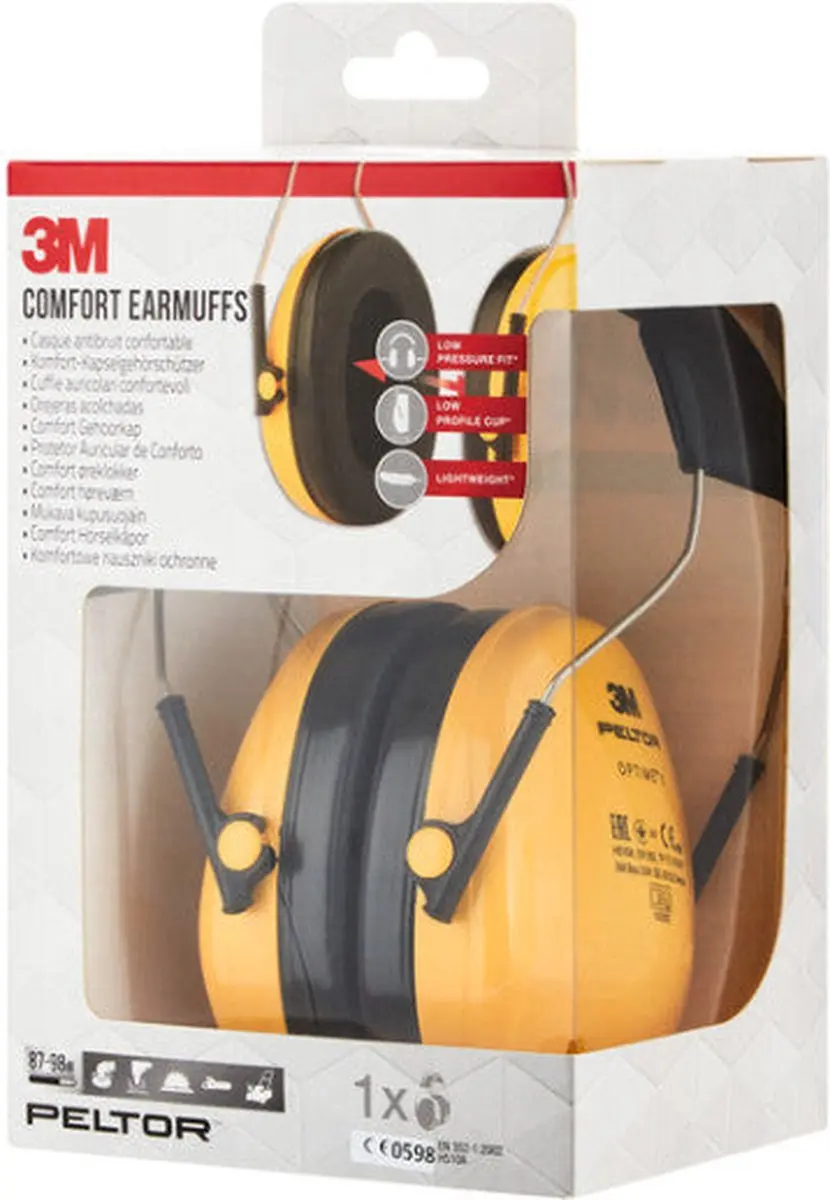 3M Peltor Optime H510A Gehoorkap - Geel/Zwart
