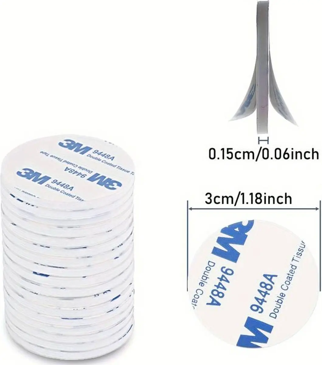 3M Dubbelzijdige Foampads Wit 30x30mm