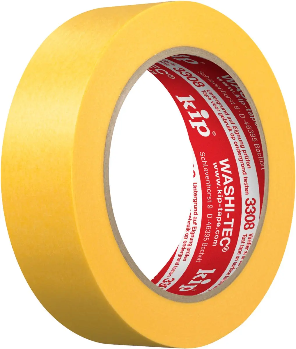 Kip 3308 Washi Tape Geel 30mm