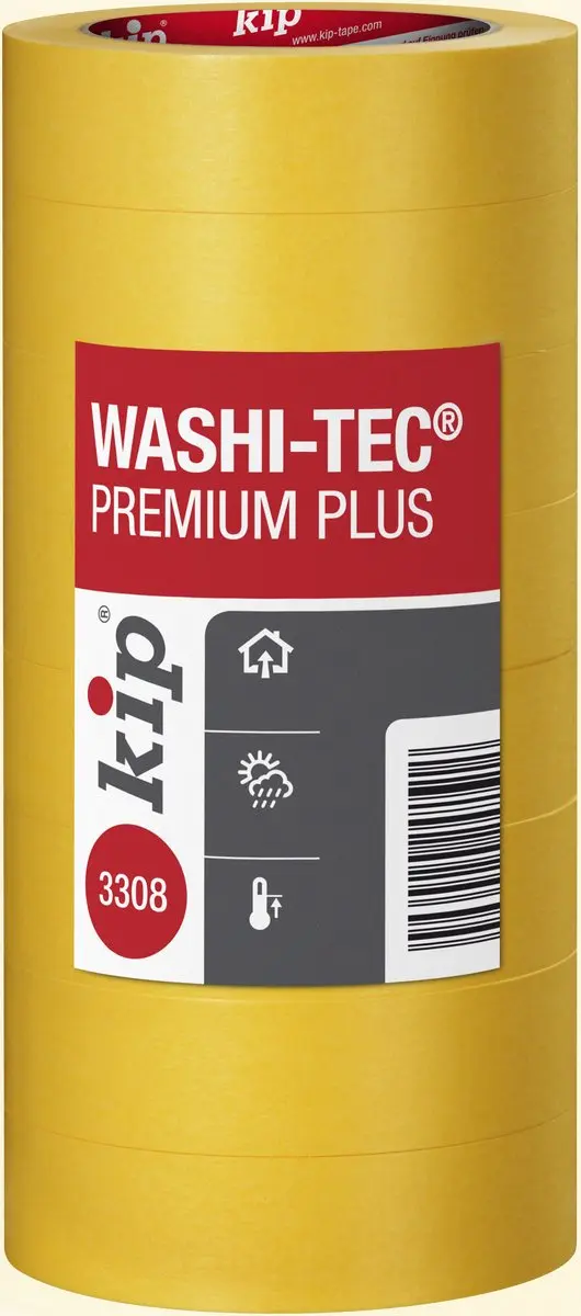 Kip 3308 Washi Tape Geel 30mm