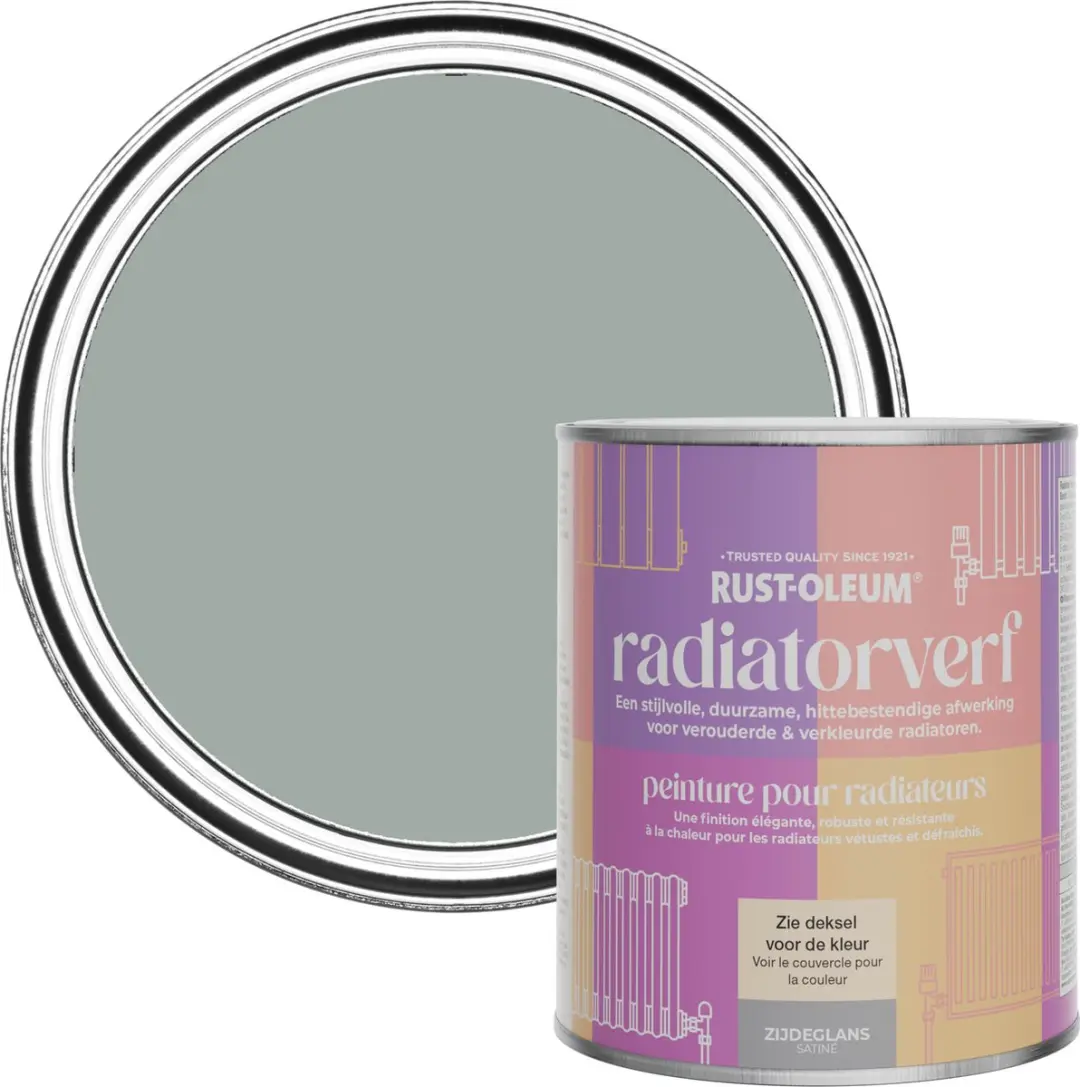 Rust-Oleum Urbangrijs Radiatorverf Zijdeglans 750ml