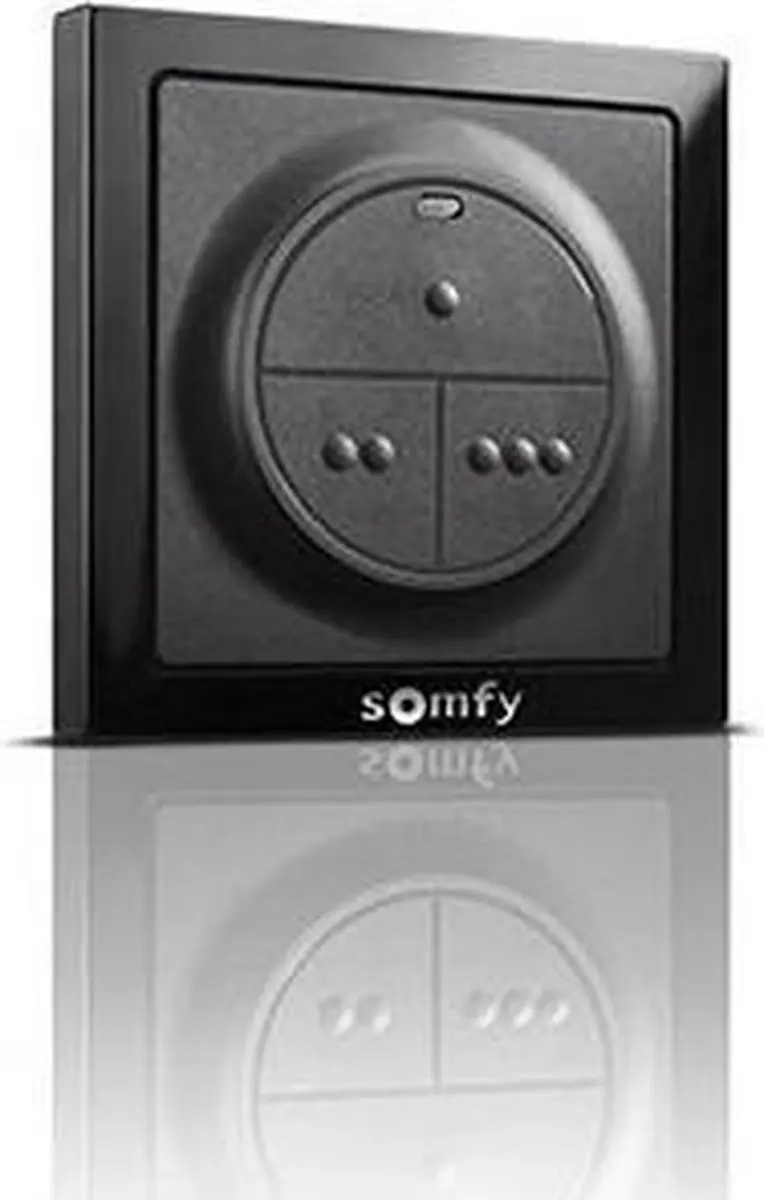 Somfy Smoove io Wandzender 3-Kanaals - Zwart