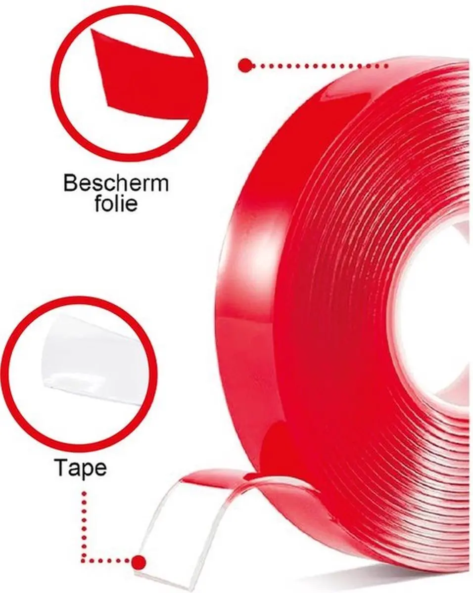3M VHB 4910F Dubbelzijdig Montagetape - 5m x 25mm x 1,0mm - Transparant