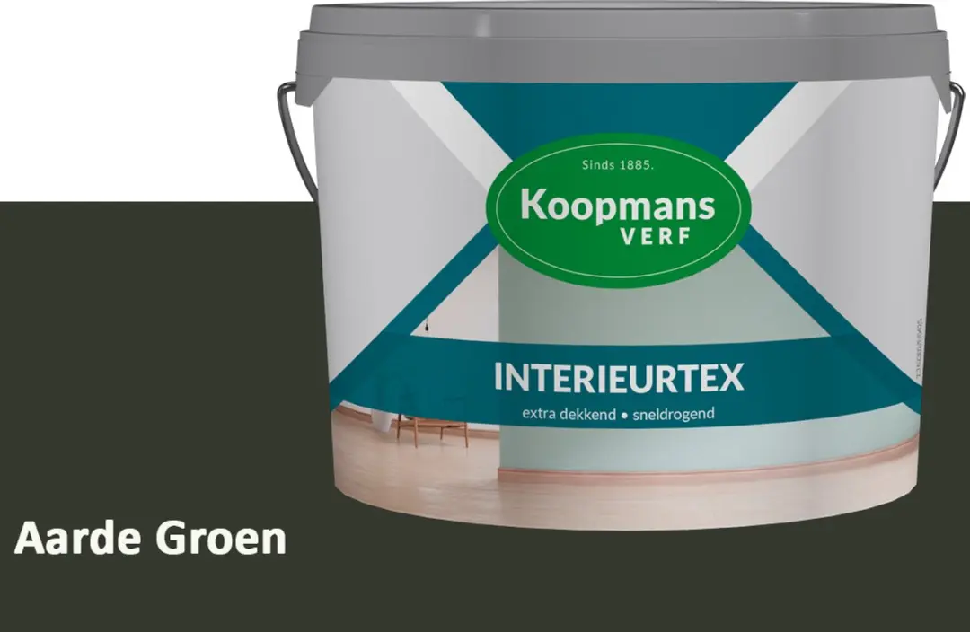 Koopmans Interieurtex Matte Muurverf Aarde Groen 2,5L