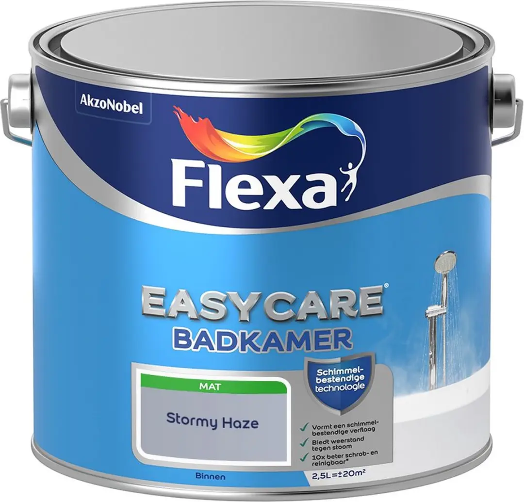 Flexa Easycare Badkamer Stormy Haze Mengverf 2,5L