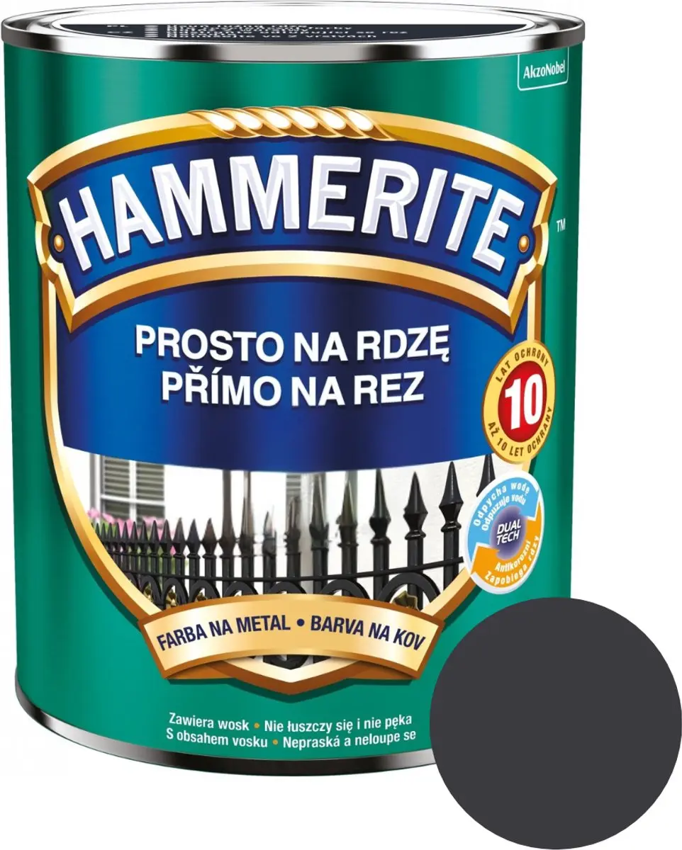 Hammerite Direct Op Roest Mat Grafiet 2,5L