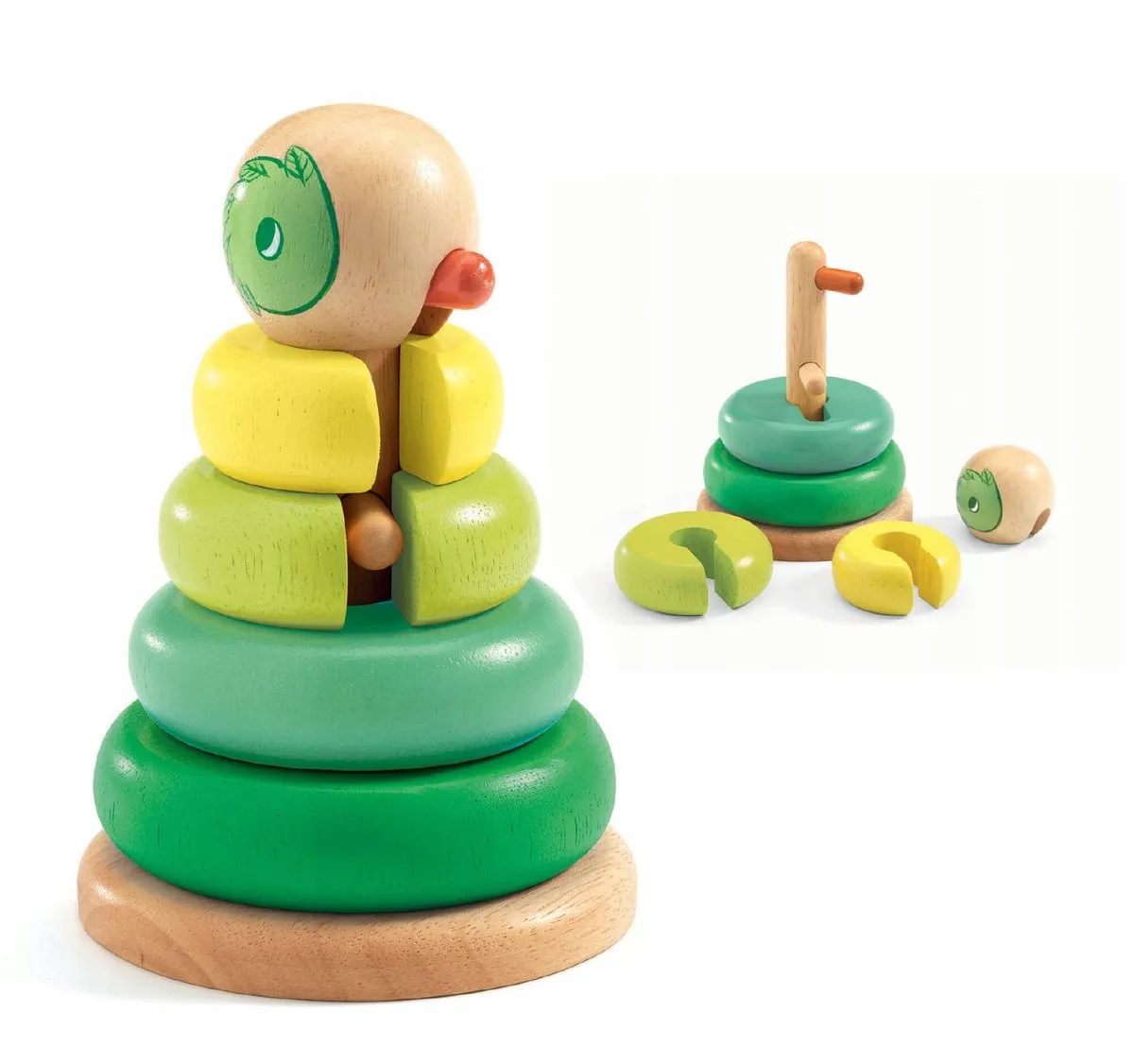 Djeco Houten Stapelpiramide Eend