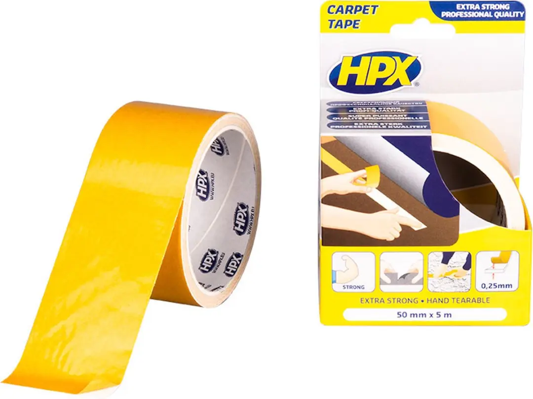 HPX Dubbelzijdige Tapijttape 50mm x 5m