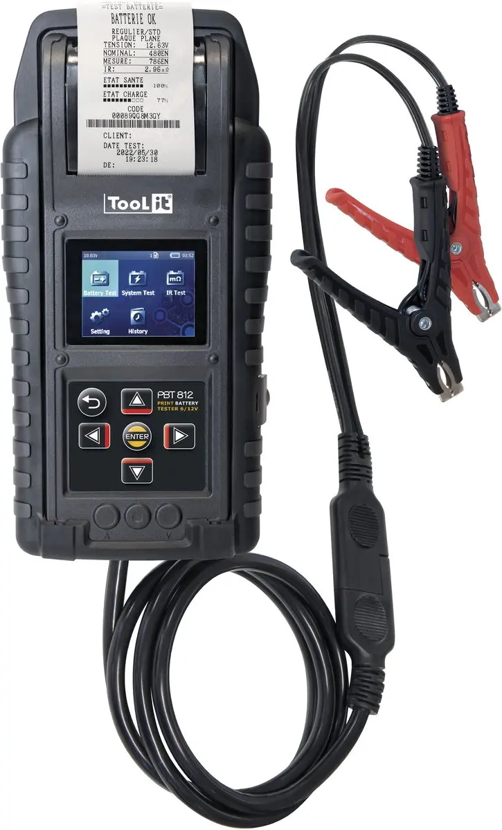 Gys PBT 812 Batterijtester met Printer - Zwart