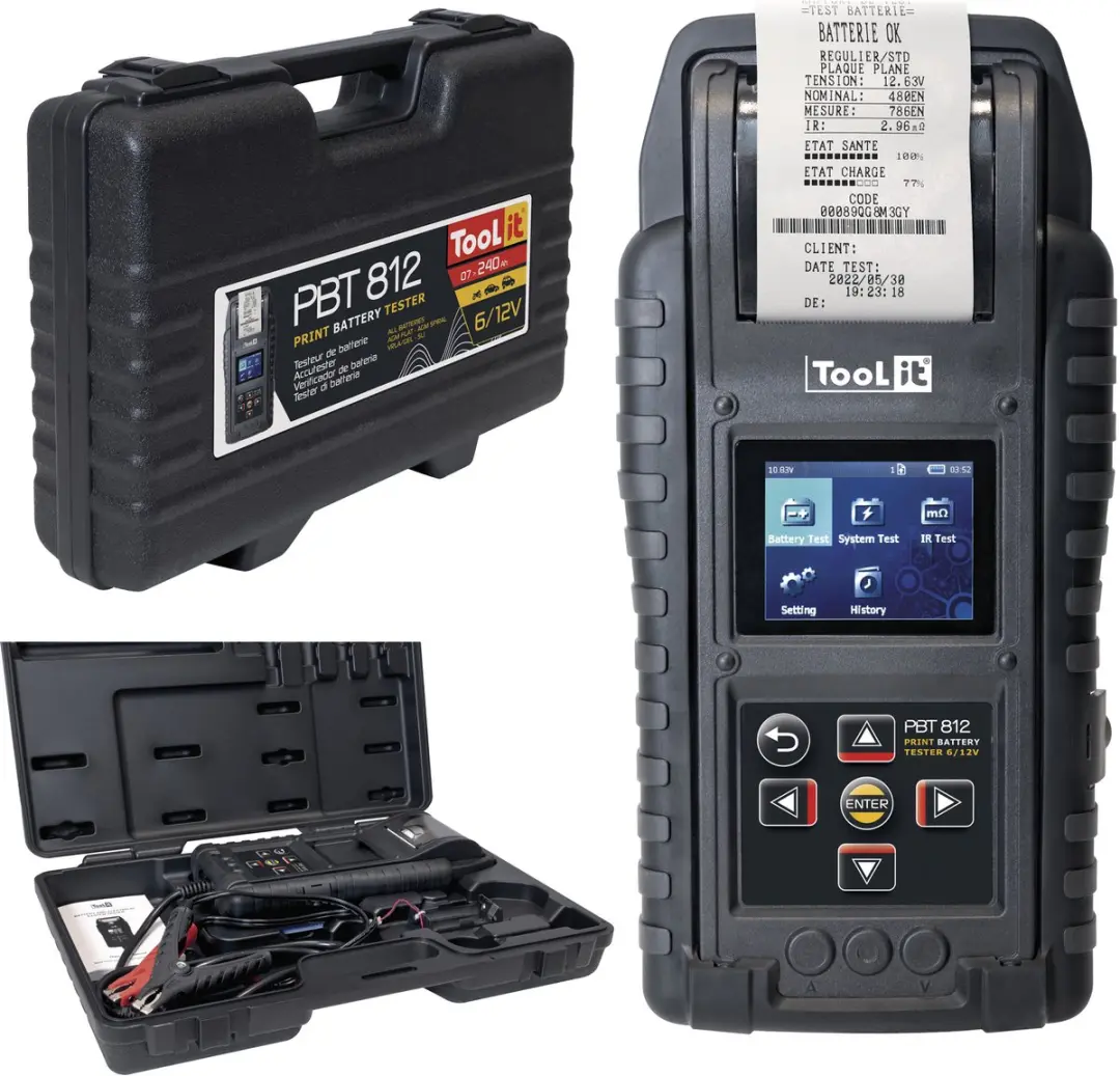 Gys PBT 812 Batterijtester met Printer - Zwart