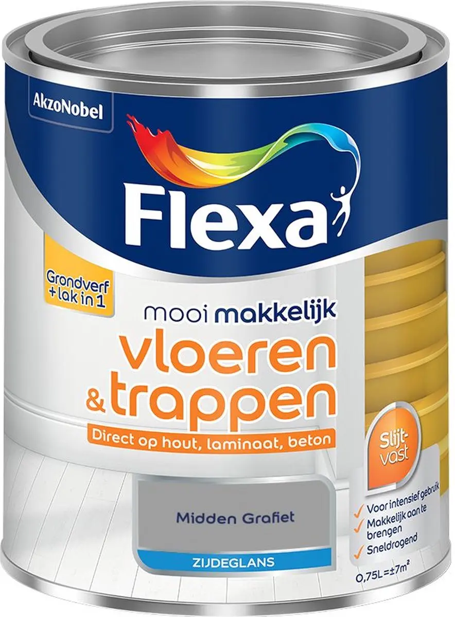 Flexa Mengverf Midden Grafiet 750ml