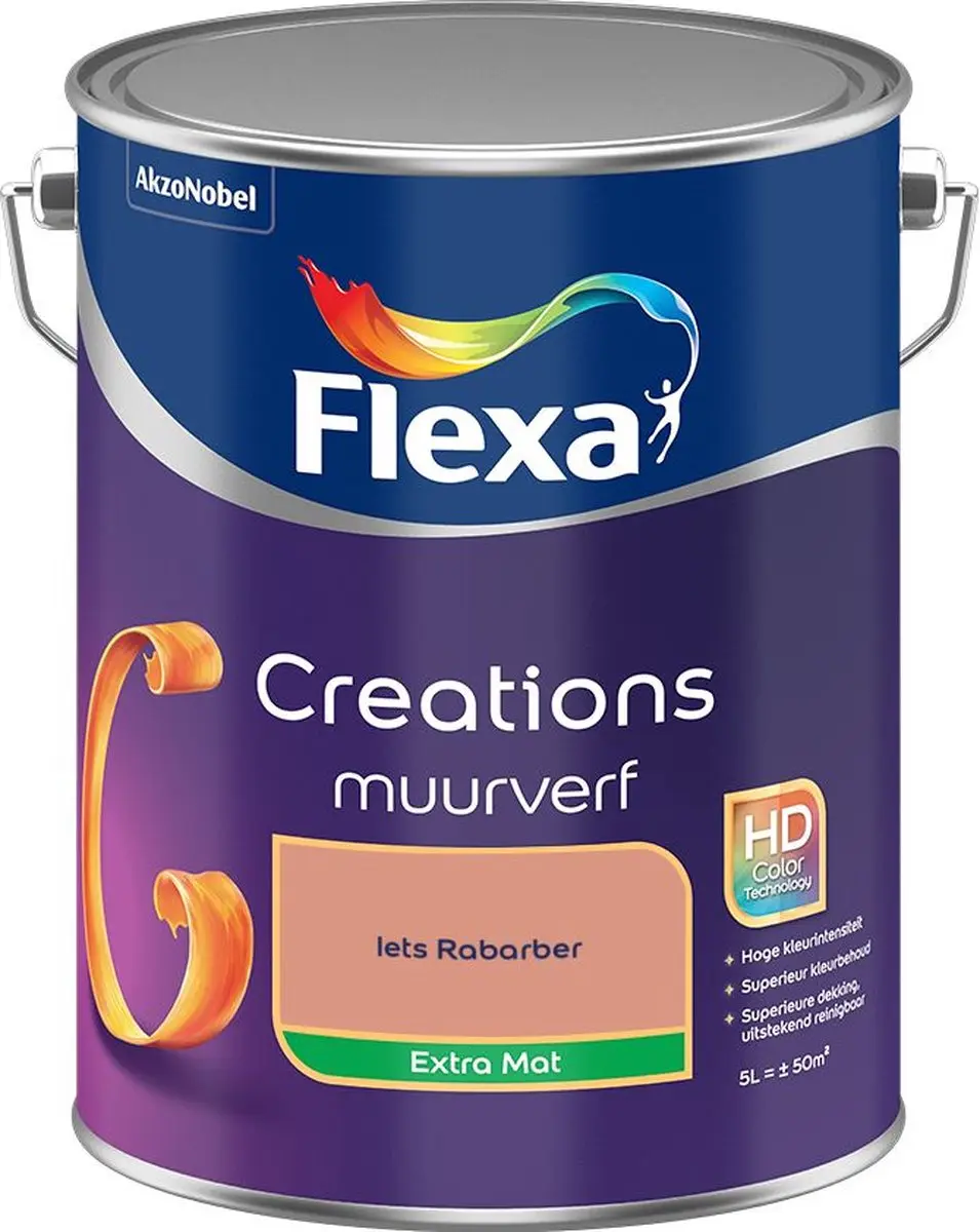 Flexa Creations Muurverf Extra Mat Iets Rabarber 5L