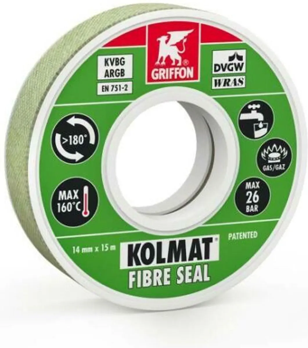 Griffon Kolmat Fibre Seal Afdichtingsband 3m x 14mm