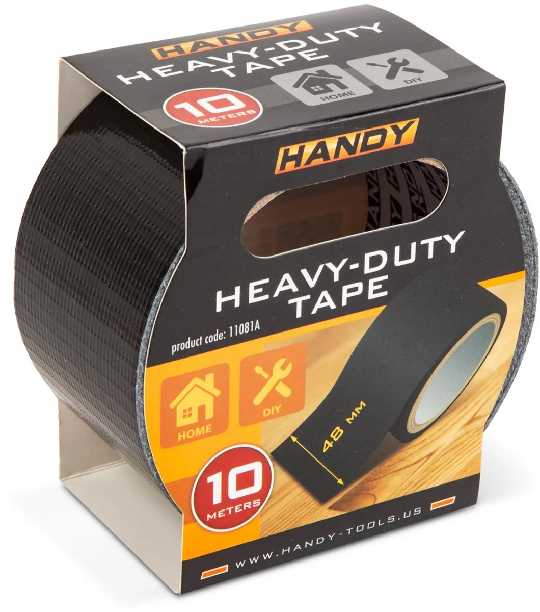 Handy Versterkte Textieltape 10m x 48mm - Zwart