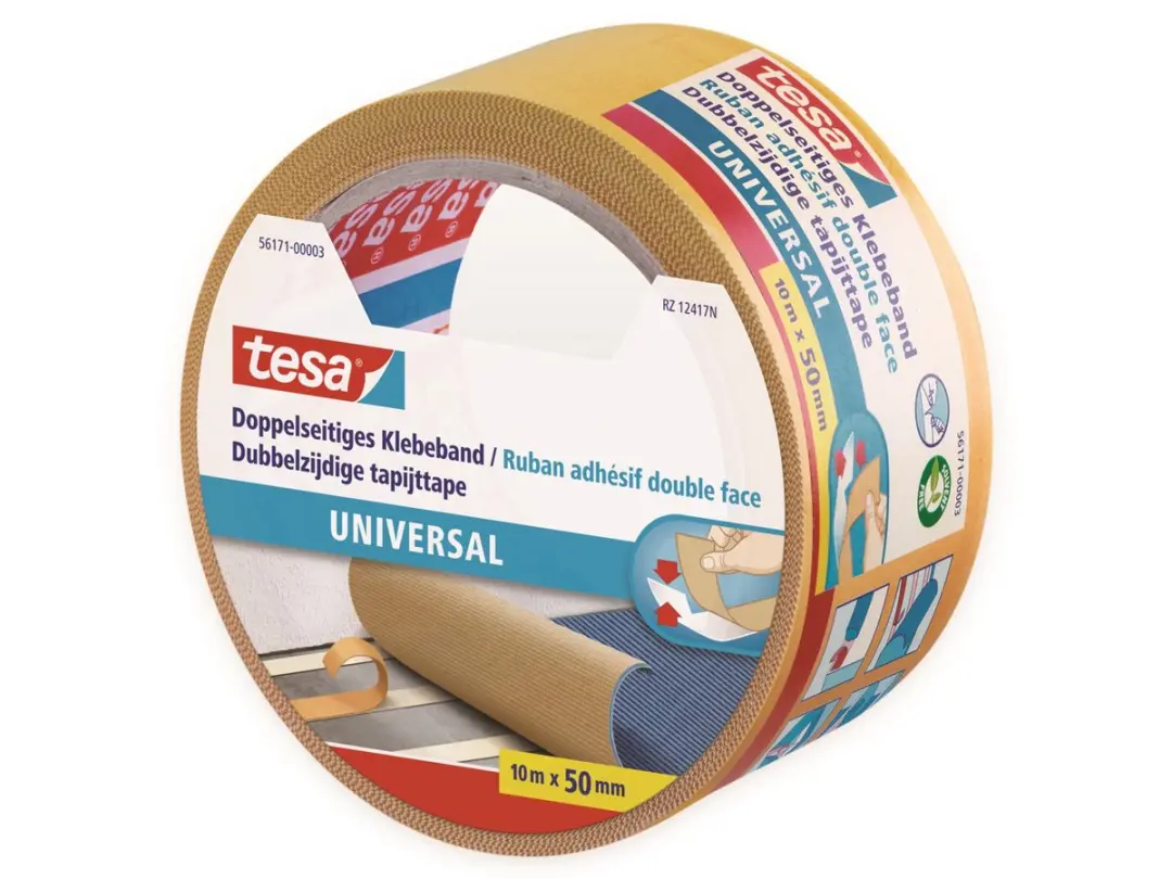 Tesa Dubbelzijdig Plakband Universeel 10m x 50mm - Wit - afbeelding 6 van 6