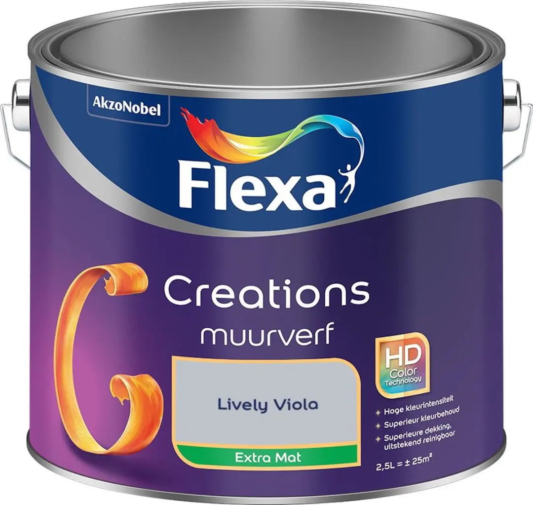 Flexa Creations Muurverf Extra Mat Lively Viola 2,5L