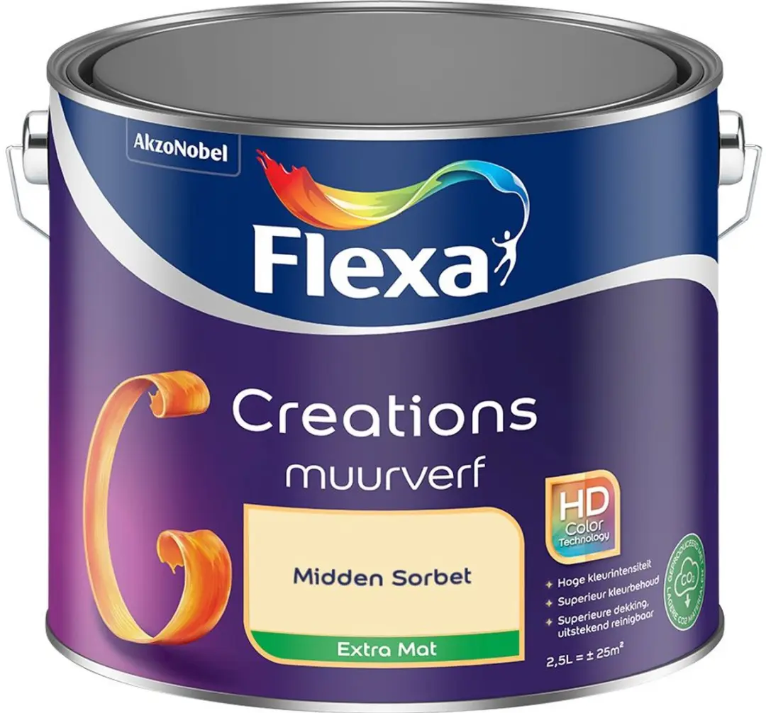 Flexa Creations Muurverf Extra Mat Midden Sorbet 2,5L