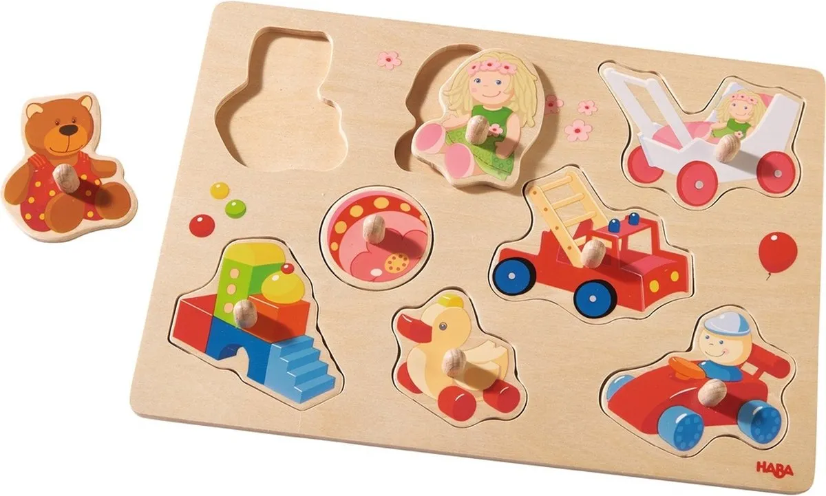 Haba Inlegpuzzel Mijn Eerste Speelgoed 8-delig - Multicolour