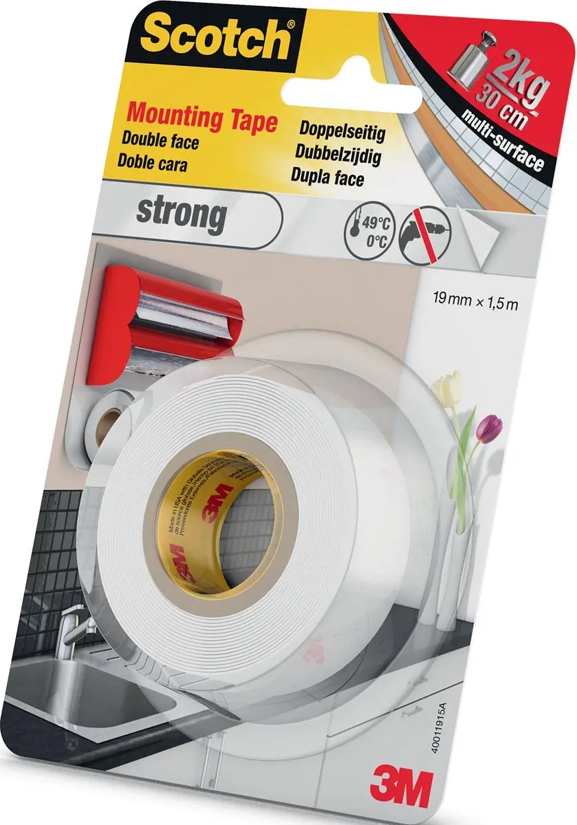 Sila Scotch 40011950A Montagetape 19mm x 1.5m - Wit