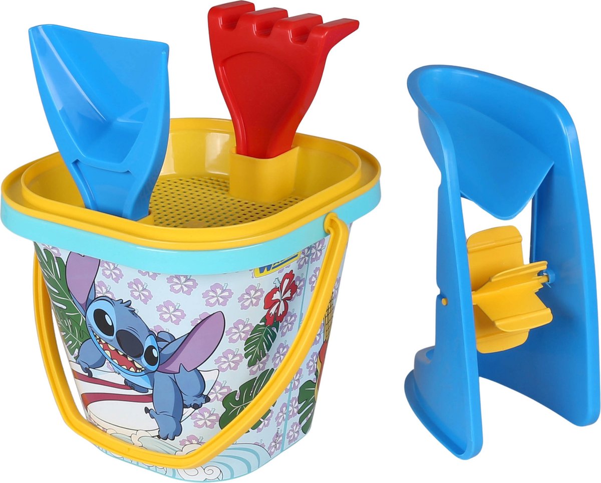 DISNEY Stitch Zandspelset, Emmer met Accessoires