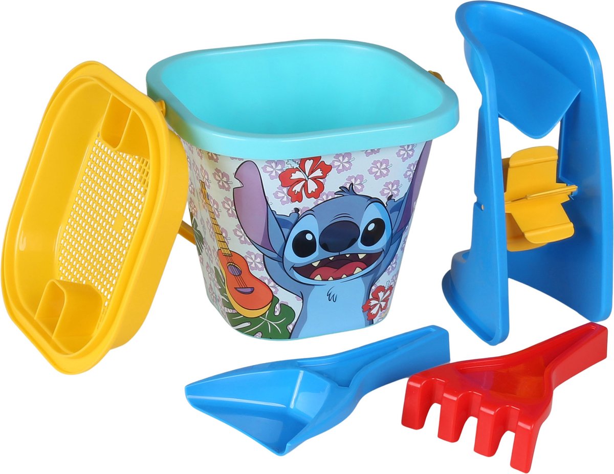DISNEY Stitch Zandspelset, Emmer met Accessoires
