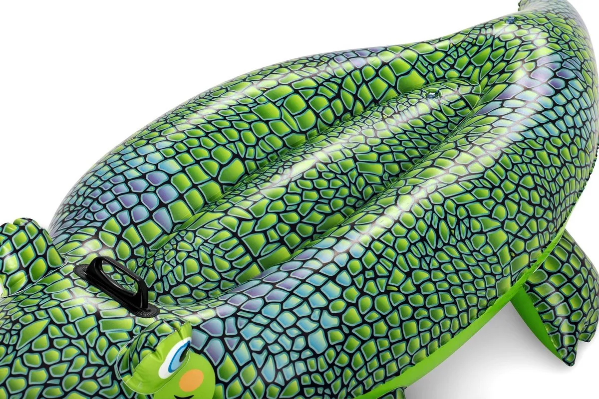 Bestway Opblaas Krokodil 148x6,7x2,9cm - Stevig PVC - Groen - afbeelding 6 van 6
