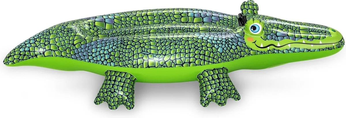 Bestway Opblaas Krokodil 148x6,7x2,9cm - Stevig PVC - Groen