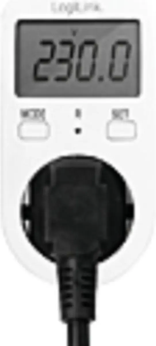 Logilink Energiekostenmeter - 1 Stopcontact Wit