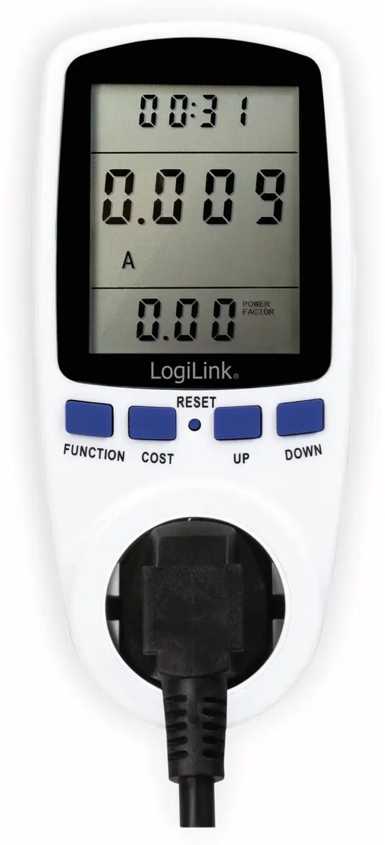 Logilink Energiekostenmeter - 1 Stopcontact Wit - afbeelding 6 van 6