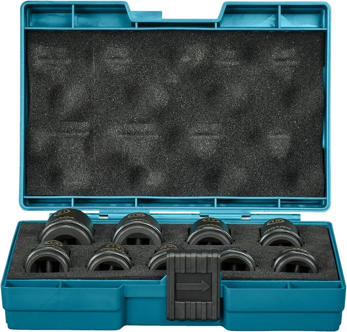 Makita E-16570 Impact Krachtdoppenset 9-delig - 1/2" - Zwart/Blauw