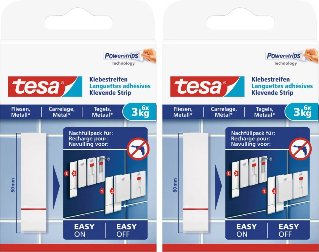 Tesa Powerstrips Dubbelzijdig 12 Stuks