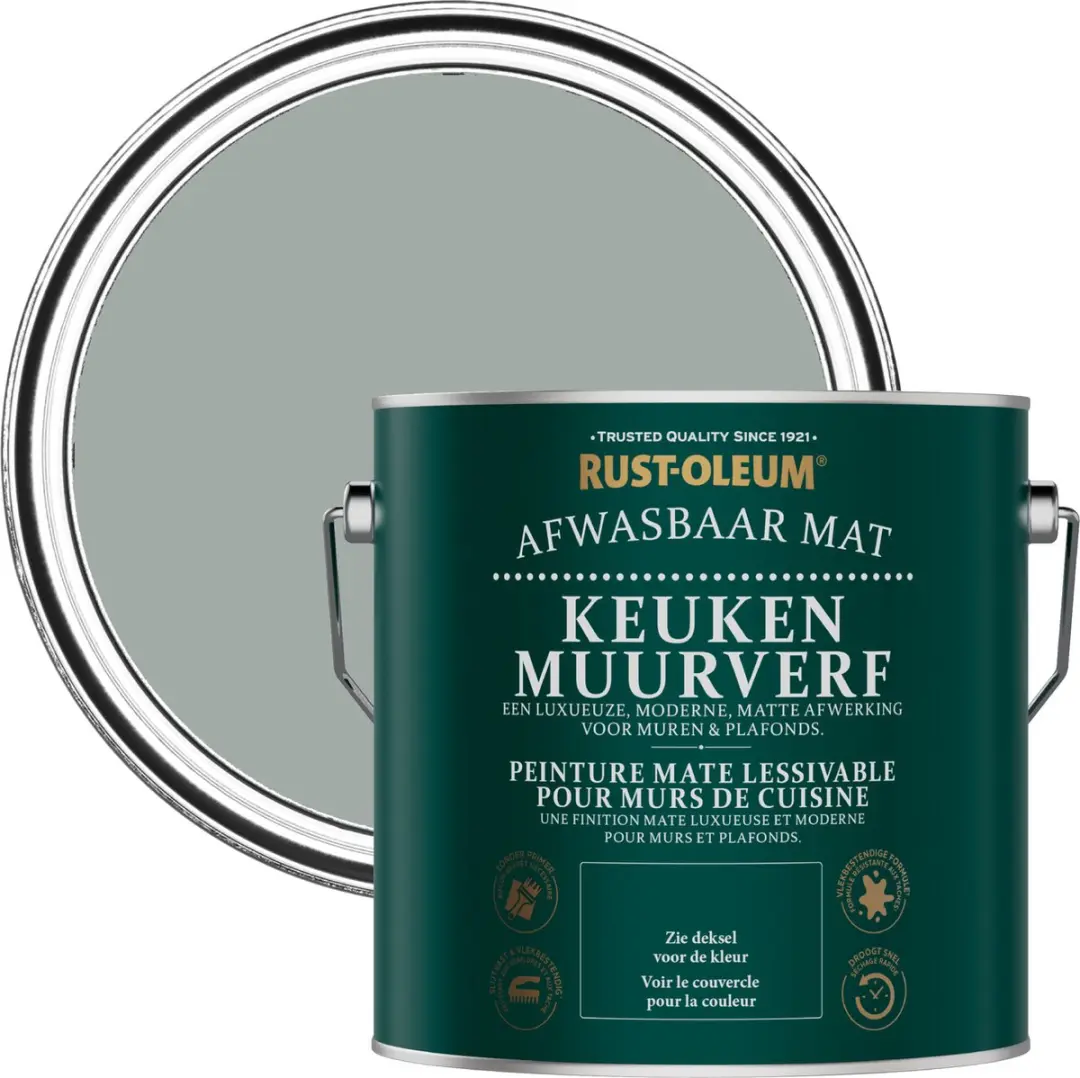 Rust-Oleum Mineraalgrijs Keukenmuurverf 2,5L