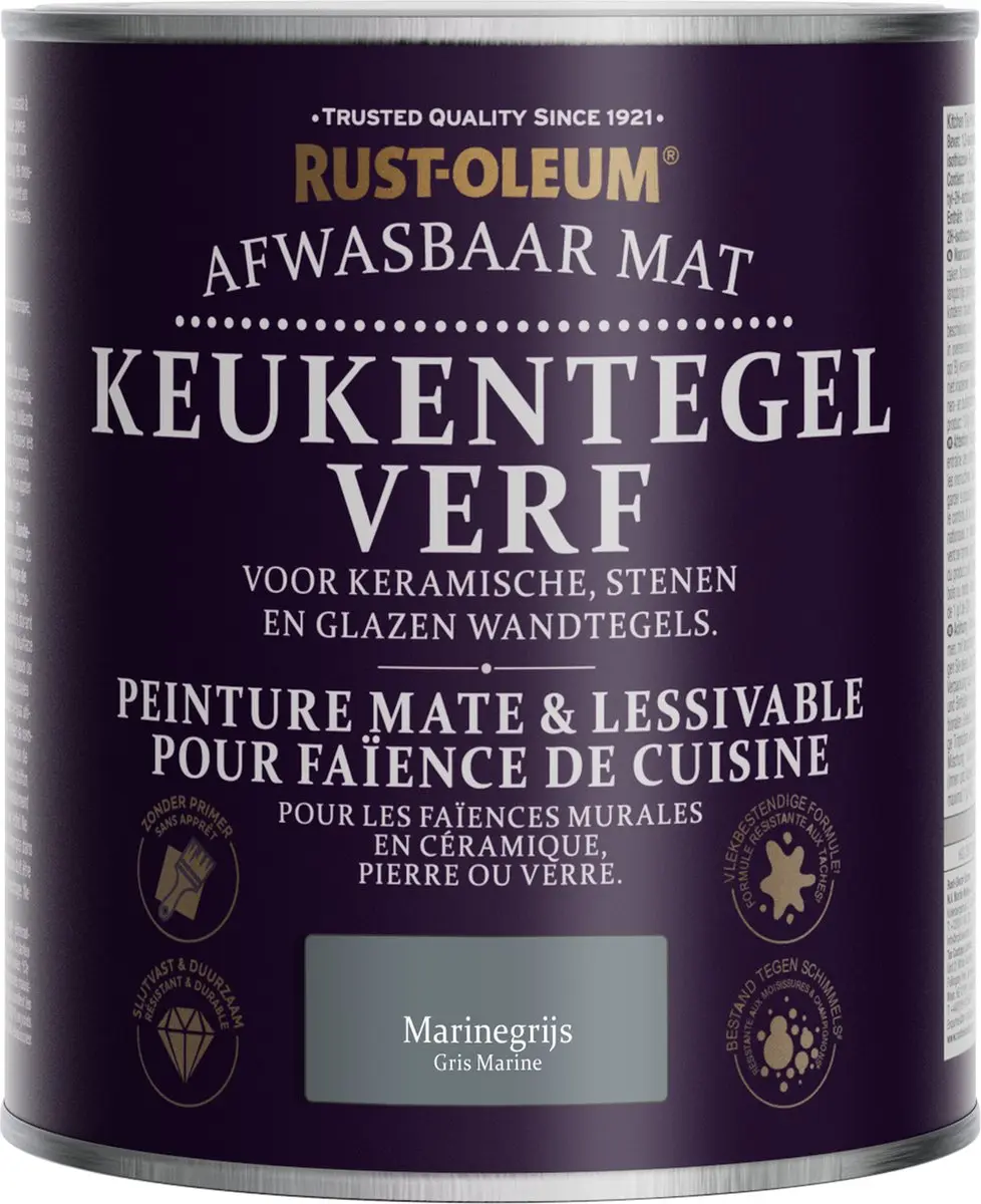 Rust-Oleum Marinegrijs Verf voor Keukentegels 750ml