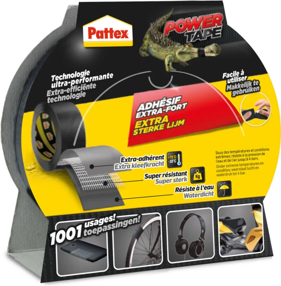 Pattex Power Tape 10m Ducktape - Zwart