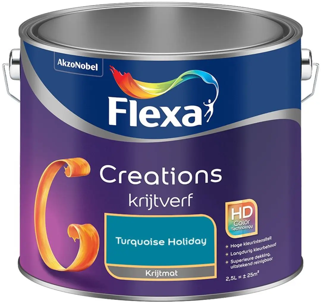 Flexa Creations Muurverf Turquoise Holiday 2,5L
