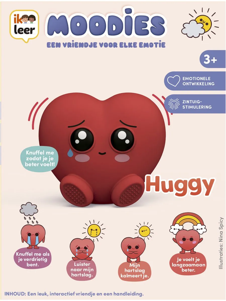 Jumbo Ik Leer Moodies Huggy - Elektronisch Speelgoed - Rood