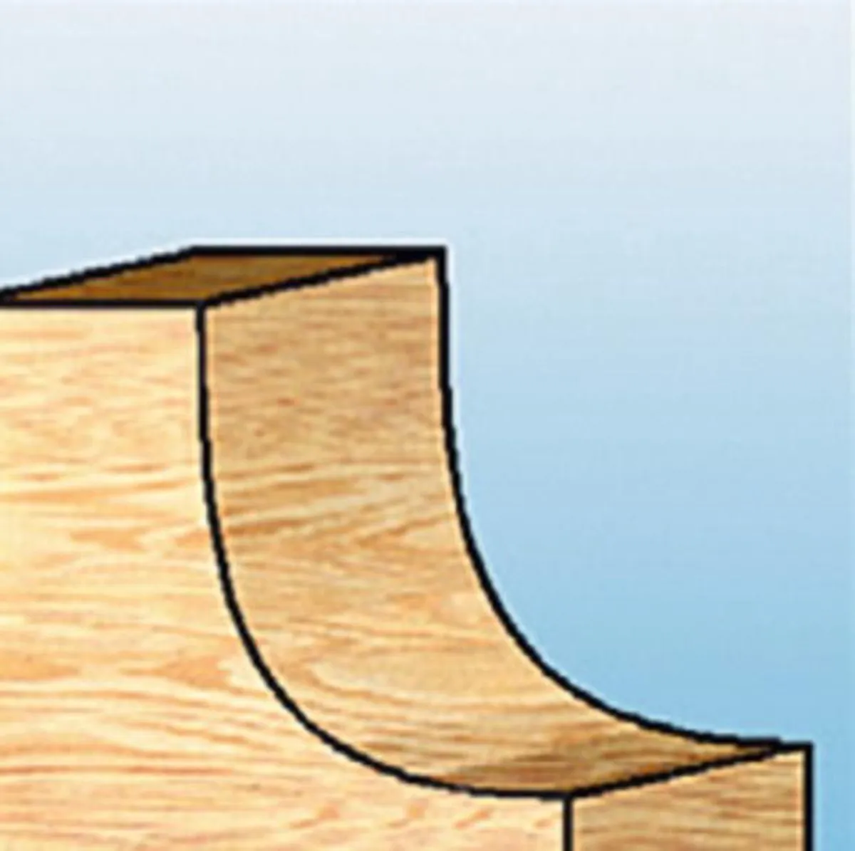 Makita Holprofielfrees R9,53mm - Hout
