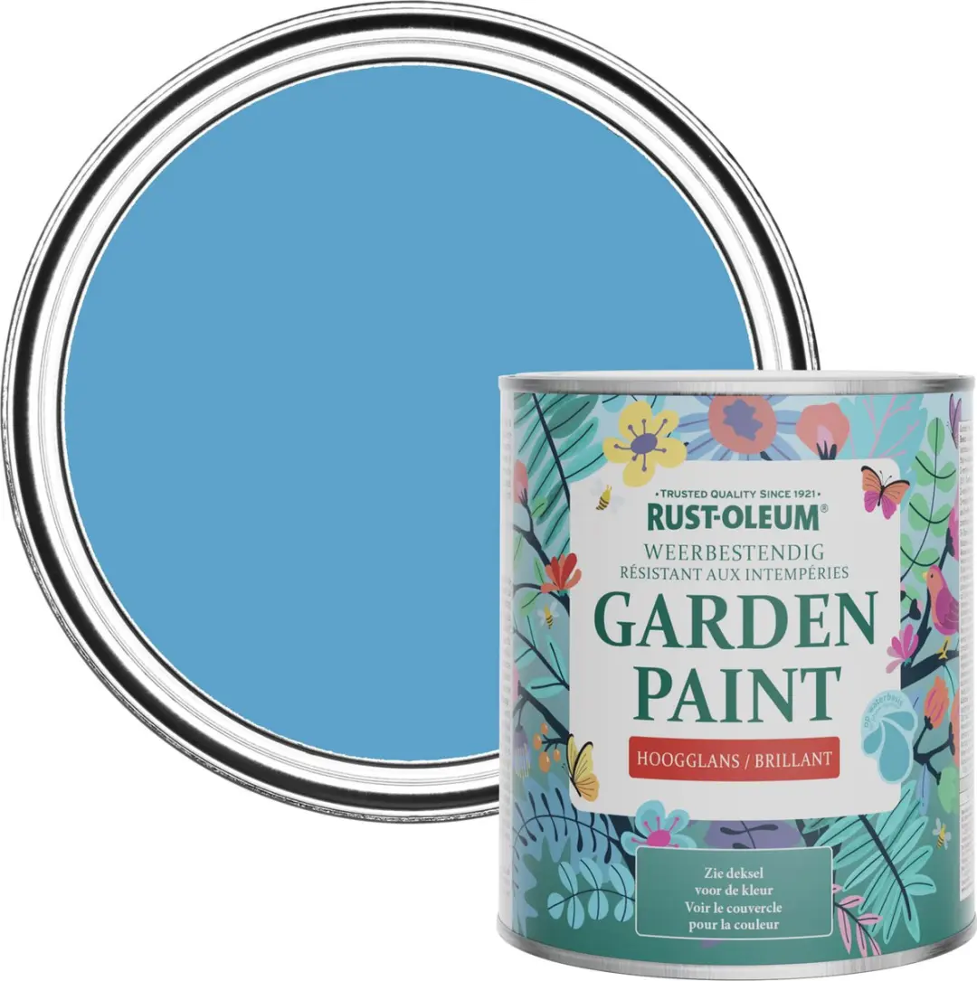 Rust-Oleum Blauw Tuinverf Hoogglans 750ml