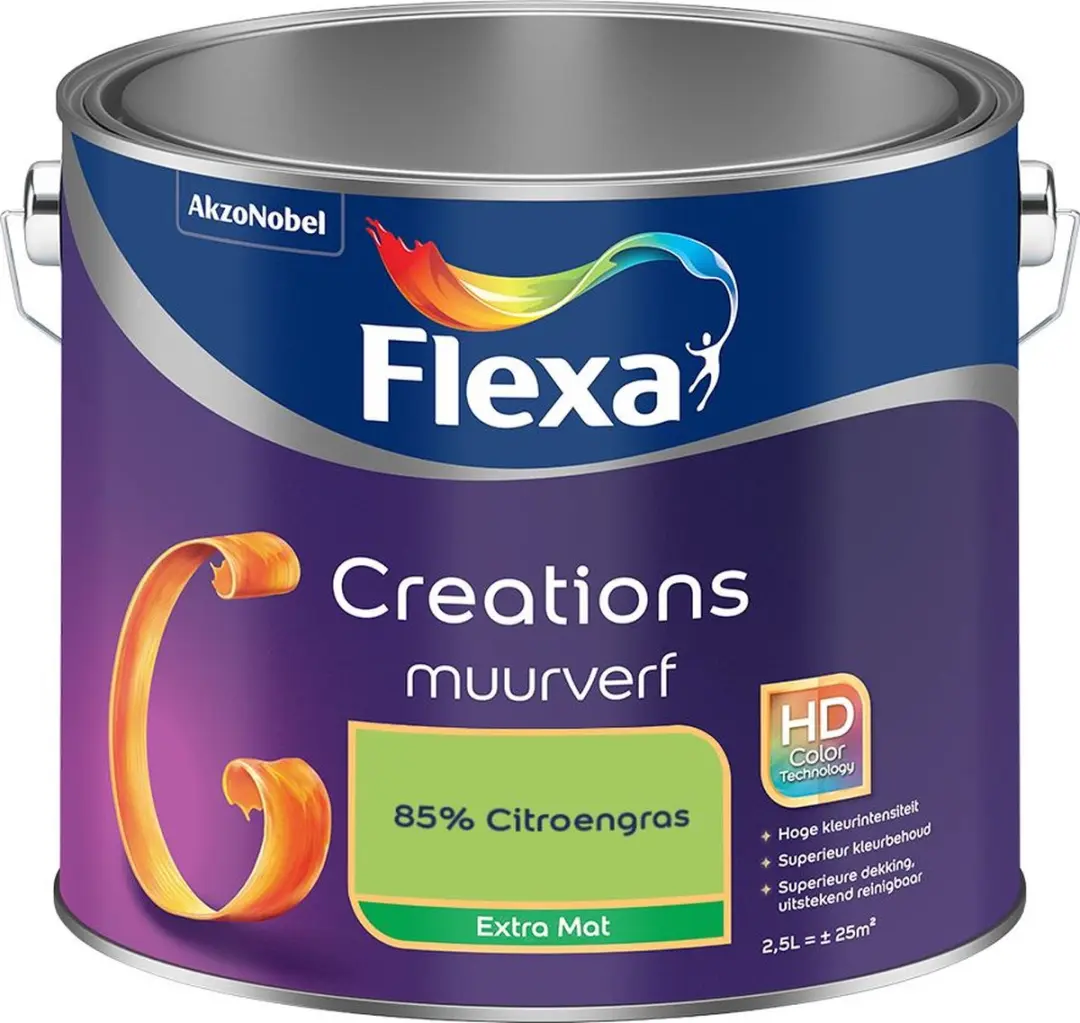 Flexa Creations Muurverf Extra Mat 85% Citroengras
