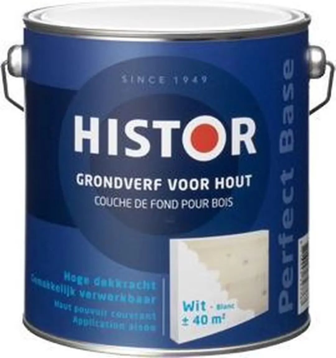 Histor Perfect Base Grondverf Hout 2,5L - Wit